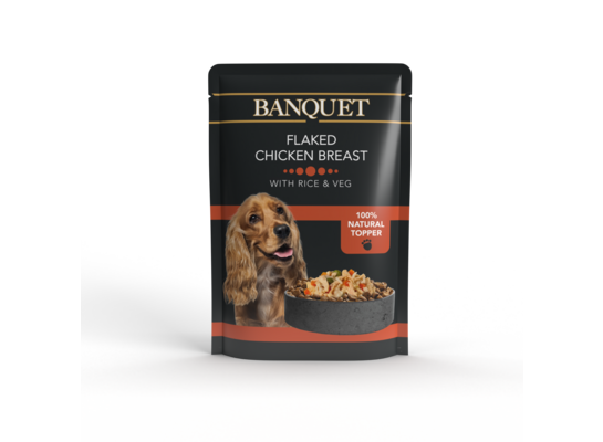 Karma mokra dla psa kurczak z ryżem i warzywami 100 g Banquet
