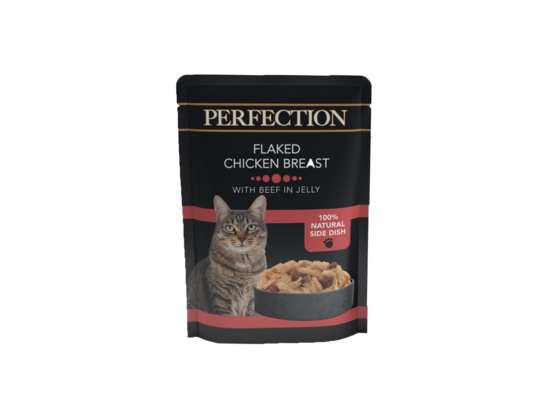 Karma mokra dla kota pierś z kurczaka z wołowiną 70 g Perfection