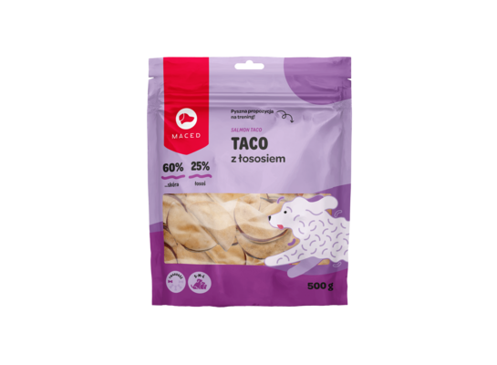 Przysmak dla psa SM taco z łososiem 500 g Maced