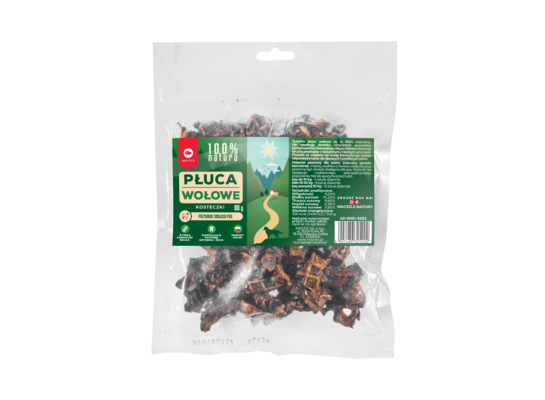 Przysmak dla psa 100% NATURA płuca kosteczki 80 g Maced