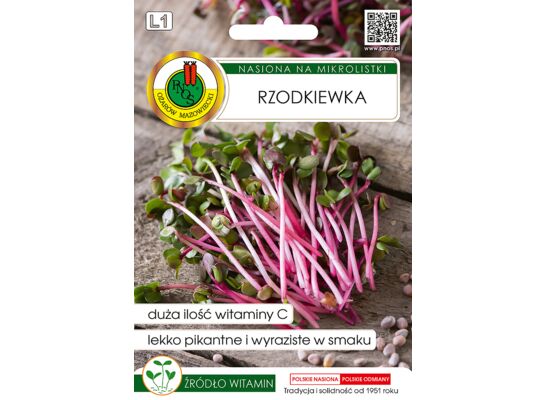 Nasiona na mikrolistki rzodkiewka 10 g GC L PNOS
