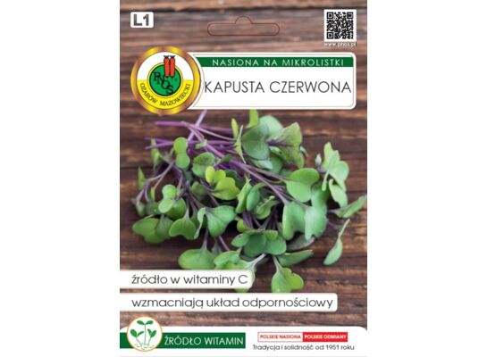 Nasiona na mikrolistki kapusta czerwona 10 g GC L PNOS