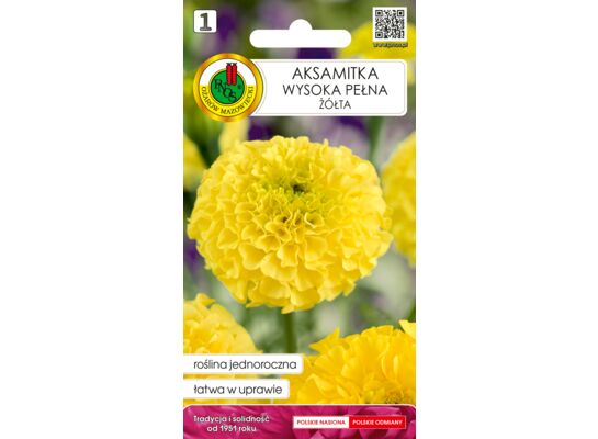 Aksamitka pełna wysoka żółta 0,5 g GC 1 PNOS