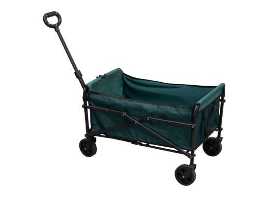 Wózek turystyczny plażowy z rączką ciemnozielony