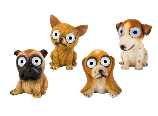 Dekoracja solarna LED pies mix 4 rodzajów 10 x 11 x 13,5 cm