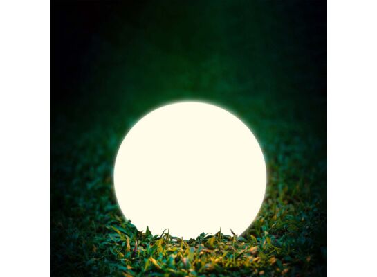 Lampa solarna LED KULA biała 20 cm 4000K