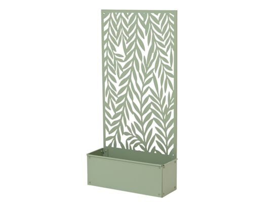 Kwietnik metalowy ścianka 57 x 21 x 118 cm zielony