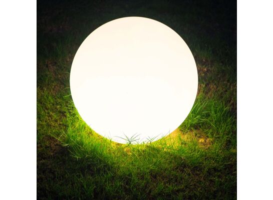 Lampa solarna LED KULA biała 30 cm 4000K