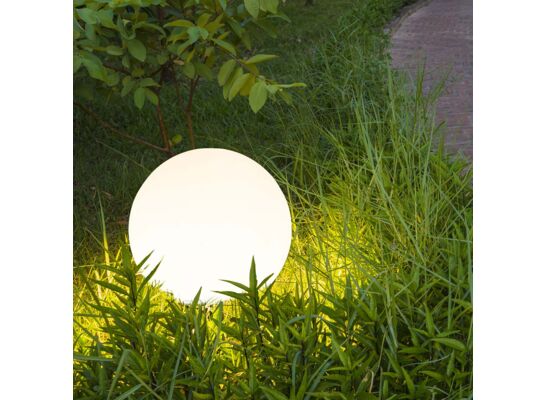 Lampa solarna LED KULA biała 40 cm 4000K