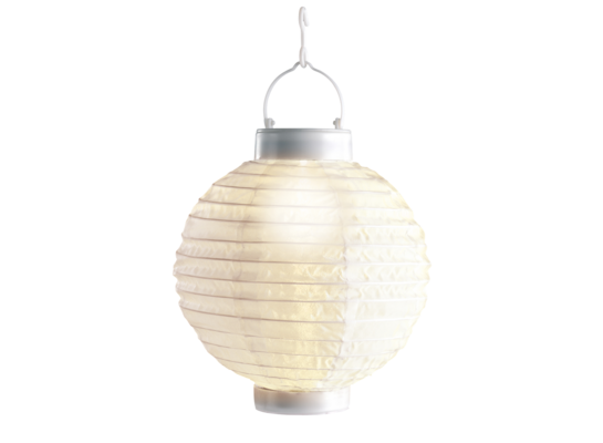 Latarenka solarna LED śr.20 x 23 cm biała