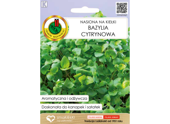 Nasiona na kiełki bazylia cytrynowa 5 g GC K PNOS