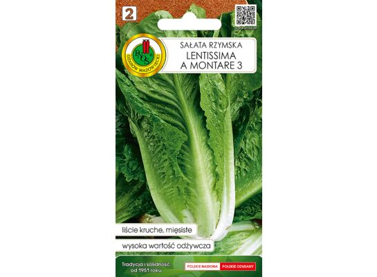 Sałata rzymska 'Lentissima a montare' 3 0,5 g GC 2 PNOS