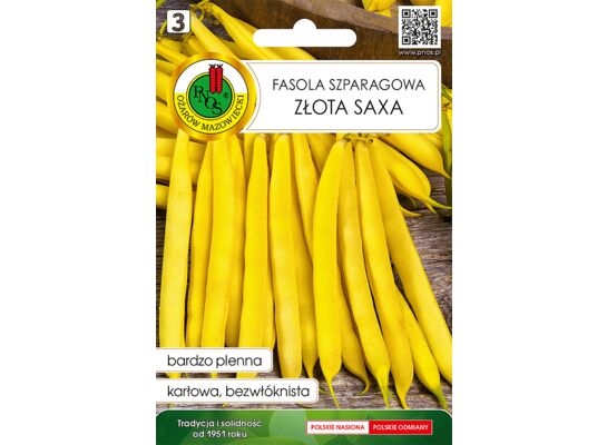 Fasola szparagowa żółta karłowa złota Saxa 20 g GC 3 PNOS