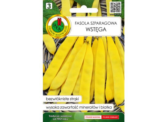 Fasola szparagowa żółta karłowa Wstęga 20 g GC 3 PNOS