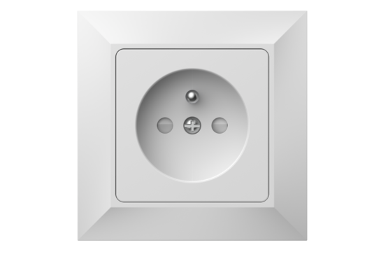 Gniazdo pojedyncze 2P+Z Mila białe Duwi