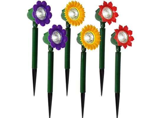 Lampka solarna kwiatek 9 x 36 cm różne kolory 1 szt.