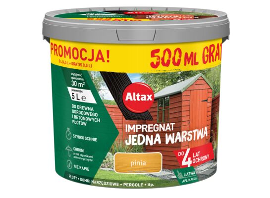 Impregnat Jedna Warstwa 4 lata pinia 5 l Altax