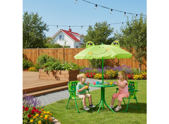 Zestaw mebli dziecięcych ogrodowych żabka