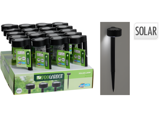 Lampa solarna 6 x 31 cm czarna