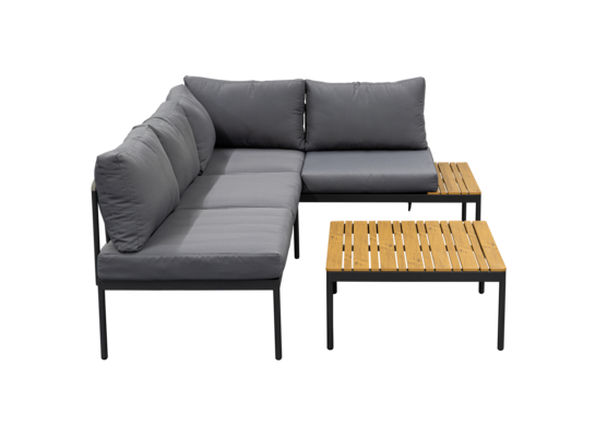 Narożnik tarasowy ze stolikiem kawowym