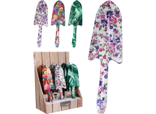 Łopatka ogrodowa żelazna z nadrukiem 3 wzory