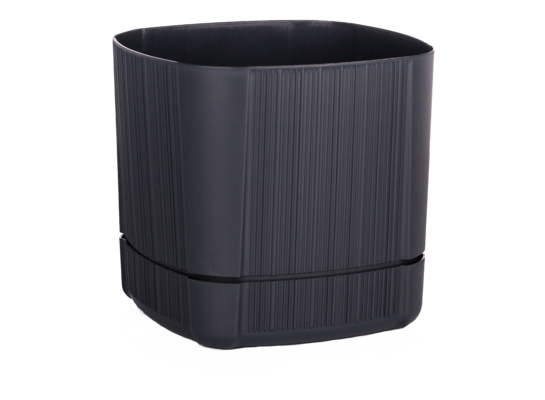 Donica plastikowa CASTLE FLOWER 16 cm czarna