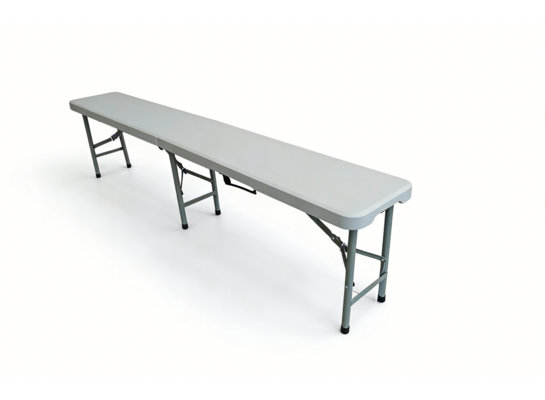 Ławka cateringowa walizkowa 180 x 28 x 43 cm szara