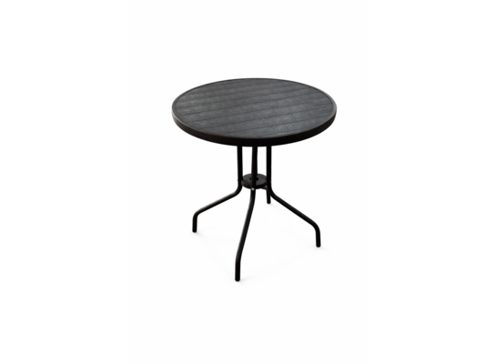 Stolik okrągły 60 cm polywood czarny Bistro