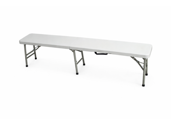 Ławka cateringowa walizkowa 183 x 28 x h 43 cm biała
