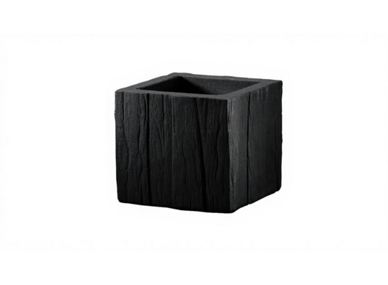 Doniczka Kubus Wood wys. 34 cm antracytowa