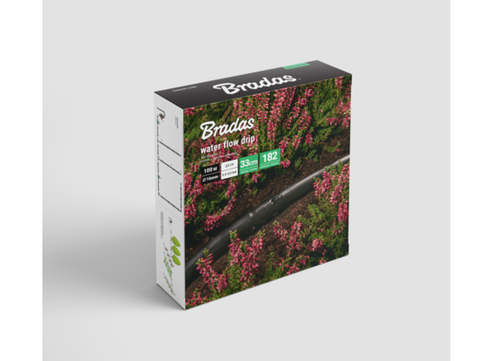 Zestaw z wężem kroplującym WATER FLOW DRIP 100 m z zegarem przepływu wody color box