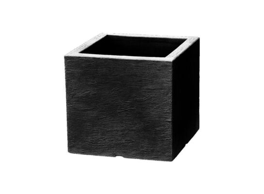 Doniczka Kubus wys. 18 cm antracytowa