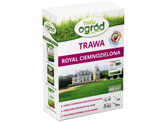 Nasiona trawy ROYAL ciemnozielona Rosahumus 1 kg Twój Ogród