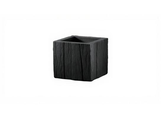 Doniczka Kubus Wood wys. 27 cm antracytowa