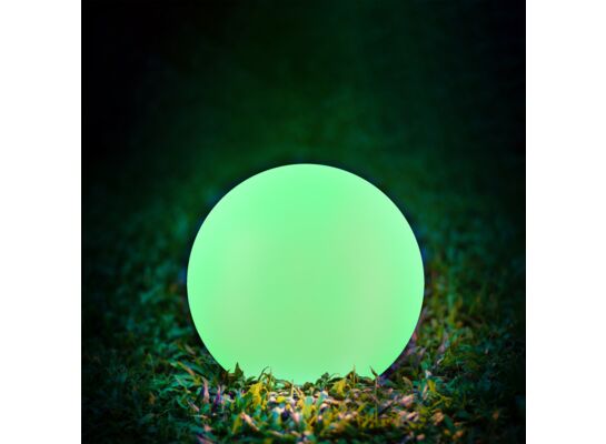 Lampa solarna LED KULA RGBW 20 cm pilot