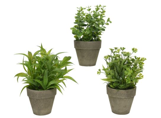 Kwiat sztuczny eukaliptus w doniczce mix wzorów