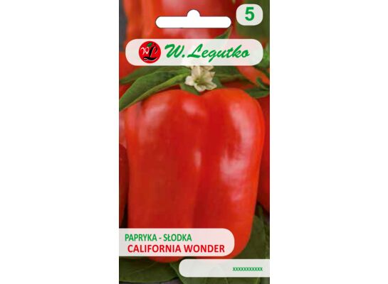 Papryka słodka California Wonder czerwona typu blok 0,5 g W. Legutko
