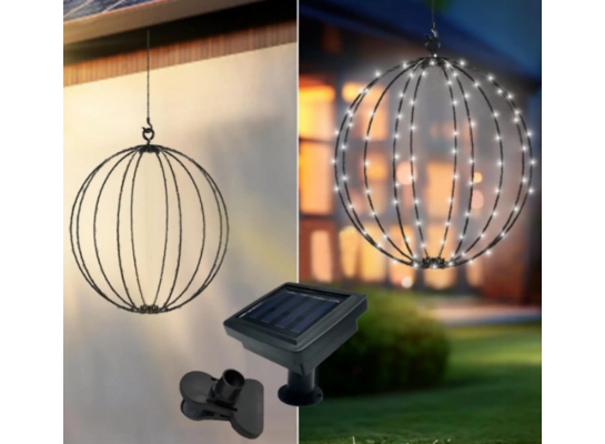 Lampion solarny wiszący 30 cm