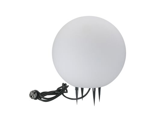 Lampa ogrodowa ARGENTO 30 biała kula E27