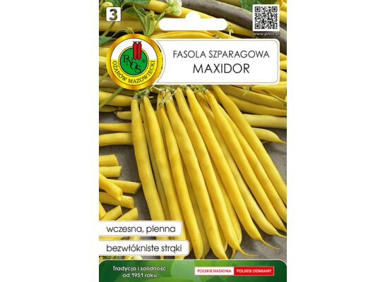 Fasola szparagowa żółta karłowa Maxidor 20 g GC 3 PNOS