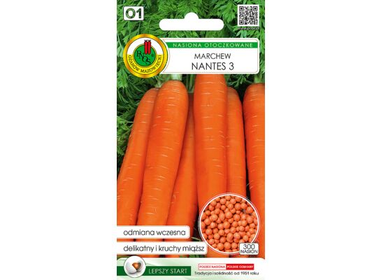Marchew jadalna Nantes 3 300 ziaren OT GC O1 PNOS