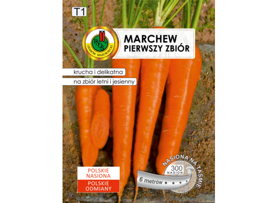Marchew jadalna pierwszy zbiór 6 m GC T1 PNOS