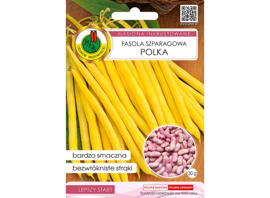 Fasola szparagowa żółta karłowa Polka inkrustowana 30 g GC inkrust PNOS