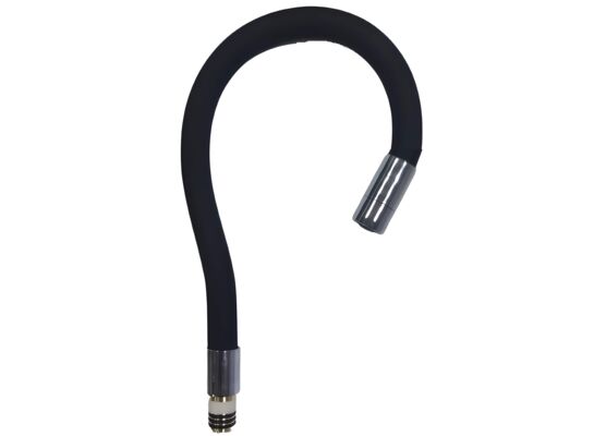 Wylewka elastyczna 1-funkcyjna, perlator M22x1, mosiężne mocowanie imbusem L-500 mm czarny Axus