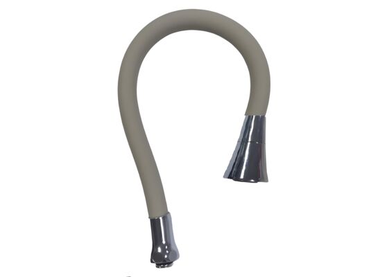 Wylewka elastyczna 2-funkcyjna, mosiężny gwint 3/4", L-550 mm szary Axus