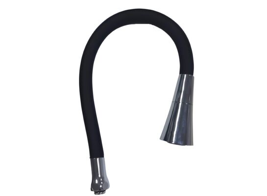 Wylewka elastyczna 2-funkcyjna, mosiężny gwint 3/4", L-550 mm czarny Axus