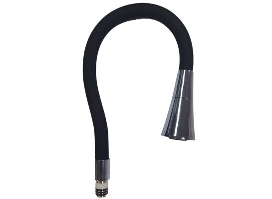 Wylewka elastyczna 2-funkcyjna, mosiężne mocowanie imbusem, L-550 mm czarny Axus