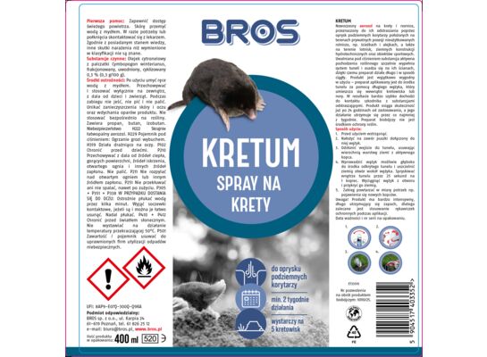 Spray na krety Kretum 400 ml BROS