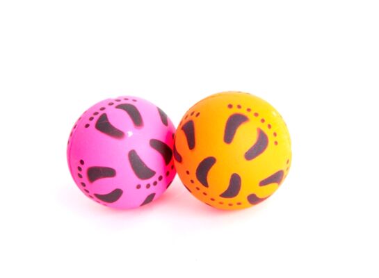 Piłka dla psa w łapki 6 cm kolory neonowe Dingo