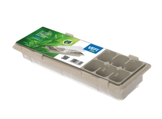 Miniszklarenka 47 x 16 cm z 18 doniczkami i przykryciem VEFI